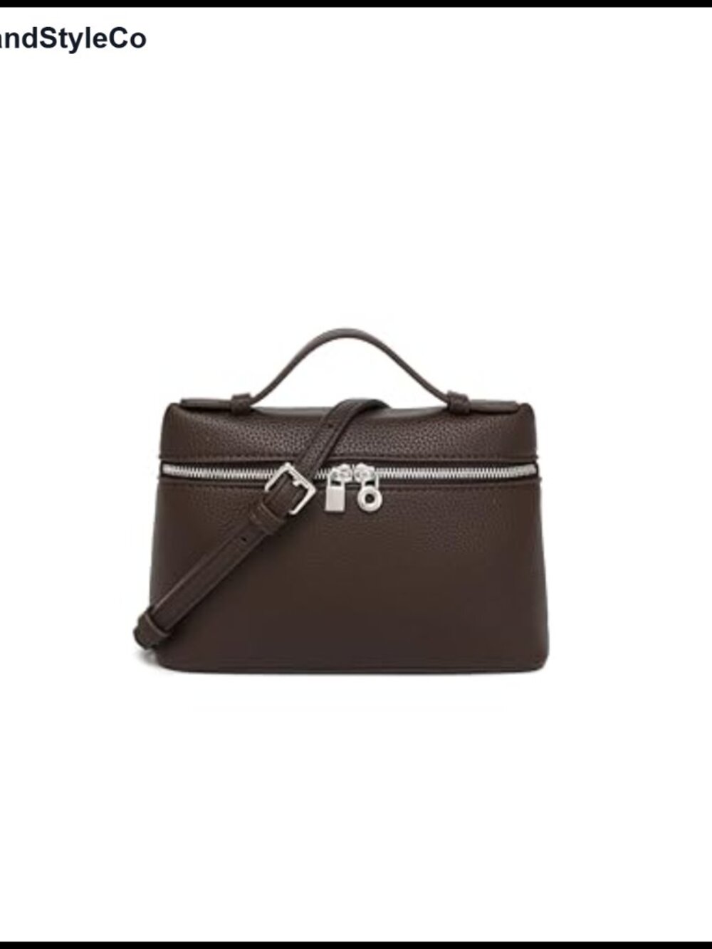PU Leather Top-Handle Satchel Crossbody Shoulder Bag Zip Closure